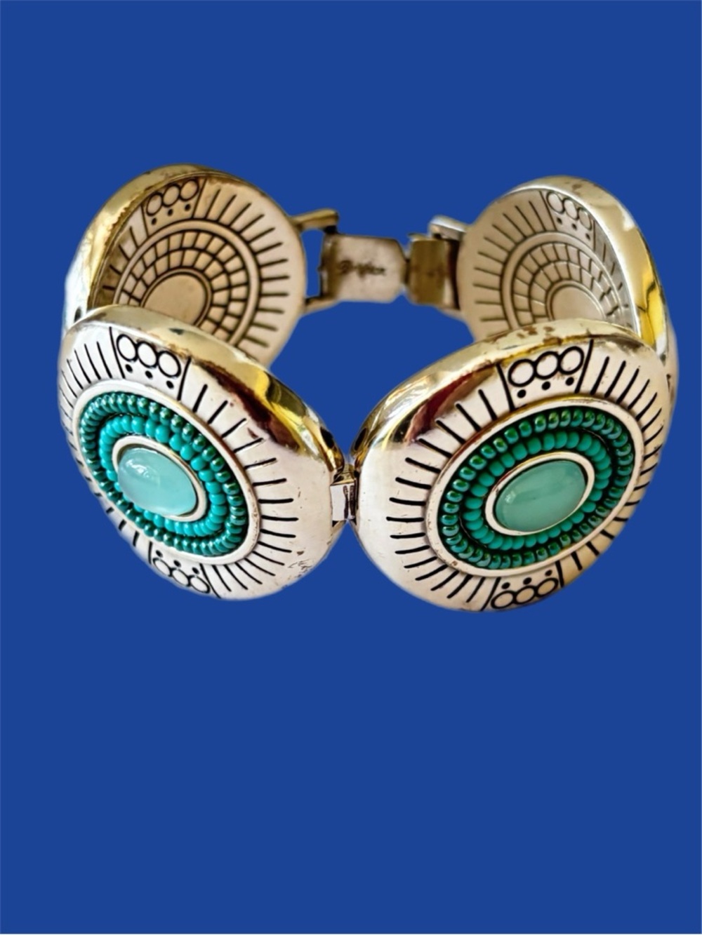 Brighton Silver-Tone Bracelet with Turquoise Accents